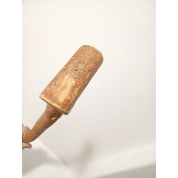 Antique Natural Hardwood Crosshead 34" Handmade Primitive Walking Stick Cane - Picture 4 of 11